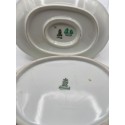 Heinrich H&C Selb Bavaria Sommer Wild Grass Butterflies Sauce boat, attached underplate and Oval Serving Bowl