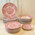 Enoch Wedgwood Tunstall Avon Cottage Ceramic Red Transfer Underglaze Tableware Plate Dinner Plate Soup Plate Breakfast Plate Cake Plate