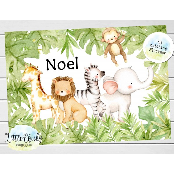 Safari, Jungle Personalized Children's Placemat, Safari Animals Personalized Placemat, Toddler Gift, Personalized Gift, Girl Gift, Boy Gift
Seller details