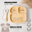 Children's plate personalized, bamboo plate baby, baby gift, baby plate personalized, baptism, children's tableware personalized, birth
Seller details