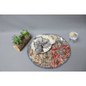 Kilim Supla, Dining Accessory, Table, Red Coaster, Rug Placemat, Table Decor Placemat, Antique Rug Placemat,