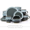 Blue Stoneware Dinnerware Set of 4, Pottery Dinnerware Set Rustic, Dinnerware Set Stoneware, Handmade Dish Set Pottery, Blue Dishes Set.
Seller details