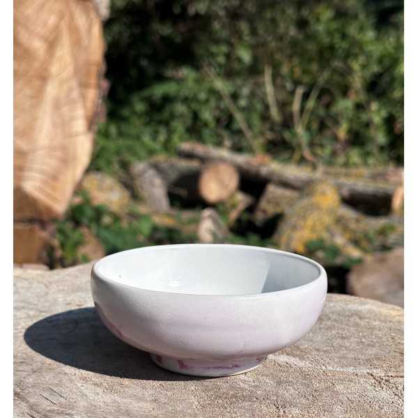 Handmade ceramic side dish bowl | 4.5H x 10.5W cm | Blushing Roseate Ombre Tableware Collection