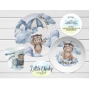 Airplane Bear Children's Plate set, Teddy Bear Personalized Plate, Cup, Melamine Plate, Birthday Gift, First Birthday, Baby Gift
Seller details