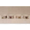 Vintage Royal Worcester Porcelain Ramekins, Olive, Gold, Gilt edged,  Oven to table, Very good condition