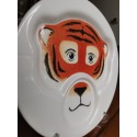 Villeroy and Bosch Pair of plates children's breakfast dishes with tiger and bear animal image