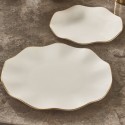 Handmade Organic Porcelain Dinnerware Sets Gold