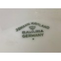 Johann Haviland BLUE GARLAND Gravy Boat And Under Plate ~Bavaria (Backstamp) Pretty Discontinued Petite Blue Rose Pattern With Platinum Trim
