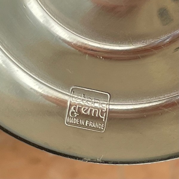 Remy Letang set of 6 stainless steel ice-cream cups French  vintage 70 coupes sur pied inox 18/10 glossy