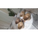 Set of 4 mango wood bowls