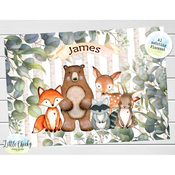 Personalized Children's Placemat, Woodland Animals Personalized Placemat, Toddler Gift, Personalized Gift, Girl Gift, Boy Gift
Seller details