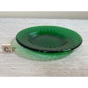 Vintage Emerald Green Oval Hobnail Mid-Century Glass Dinnerware | Choose From: Dinner Plate, Salad Plate, Dessert Plate, Or Flat Cup