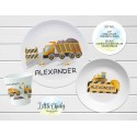 Construction Vehicles Children's Plate set, Personalized Plate, Cup, Melamine Plate, Baptism Gift, Birthday Gift, First Birthday, Baby Gift
Seller details