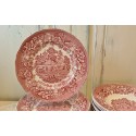 Enoch Wedgwood Tunstall Avon Cottage Ceramic Red Transfer Underglaze Tableware Plate Dinner Plate Soup Plate Breakfast Plate Cake Plate