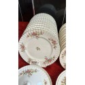 Royal Albert Moss Rose Dinner Plates,Salad Plates,Soup Coupes,Cereals Bowls,Dessert Bowls,Tureens,Gravy Boats,Salt&Pepper Shaker