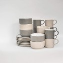 Brunch set mixed - granite gray & cappuccino beige, earthenware, plate, cup, bowl, handmade
Seller details