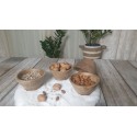 Set of 4 mango wood bowls
