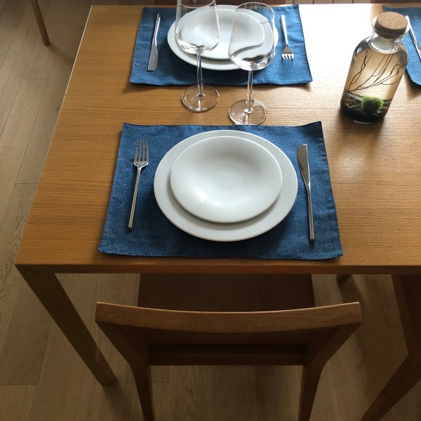 Set de table en coton japonais, doublé
