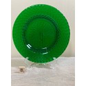 Vintage Emerald Green Oval Hobnail Mid-Century Glass Dinnerware | Choose From: Dinner Plate, Salad Plate, Dessert Plate, Or Flat Cup