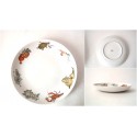 Vintage 60s dishes with vegetables and seafood drawings, German porcelain mid century soup plate, meat plate bowl fireproof dinnerware
Seller details