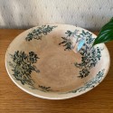 Vintage White Ironstone Bowl fruits Patina French Farmhouse Floral 0703248