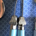 One of the kind Vintage Laguiole Cutlery Set & Famous Bee Ornament - Set of 6 - Signed Inox - Made in France - No More Plastic at Work !
