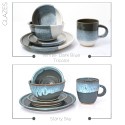 Blue Stoneware Dinnerware Set of 4, Pottery Dinnerware Set Rustic, Dinnerware Set Stoneware, Handmade Dish Set Pottery, Blue Dishes Set.
Seller details