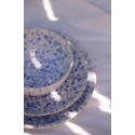 6-piece ceramic tableware set "Sky" in blue and white