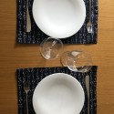 Set de table en coton japonais, doublé
