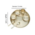 Pure Bronze Ayurveda Dinner Set 6pcs Broze Gold Tumbler Bowl Spoon Glass And Platter
Seller details