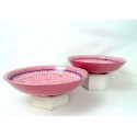 Gmundner Keramik Porcelain Austria 2 Pink Enamel Flowers 8" Soup Bowls
Seller details