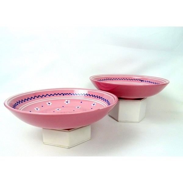 Gmundner Keramik Porcelain Austria 2 Pink Enamel Flowers 8" Soup Bowls
Seller details
