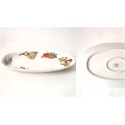 Vintage 60s dishes with vegetables and seafood drawings, German porcelain mid century soup plate, meat plate bowl fireproof dinnerware
Seller details