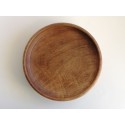 Children's plate in walnut wood, food-safe, ecological and robust