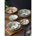 5 Piece Festive Minoyaki Serving Plates/Bowls & Appetizer Dish | Traditional Japanese Dinnerware Gift Set Somenishiki Arabesque Florals
Seller details