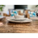 Santa Barbara off-white ceramic plates white dinnerware - silky off-white glaze - cool and clean and inspired by nature SET FOR ONE