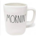 Rae Dunn Morning Coffee Mug Oddly Shaped Ceramic Cup 16 oz