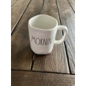 Rae Dunn Morning Coffee Mug Oddly Shaped Ceramic Cup 16 oz