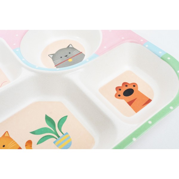 Charming children's tableware set with cute cat motifs made of bamboo
Seller details