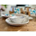 Santa Barbara off-white ceramic plates white dinnerware - silky off-white glaze - cool and clean and inspired by nature SET FOR ONE