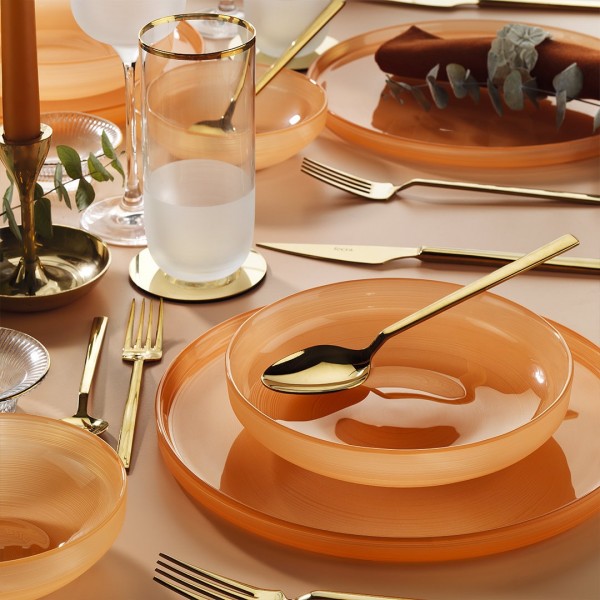 Handmade Organic Glass 18 Piece Dinner Set for 6 Persons