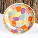 Bowl-Plate Rainbow / Happy ceramic plate / colorful plate / Ideal for pasta, risotto, bowl or just a soup.