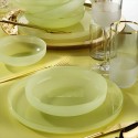 Handmade Organic Glass 18 Piece Dinner Set for 6 Persons
