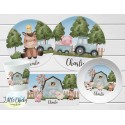 Farm Animals Children's Plate set, Blue Barnyard, Farm Children's Personalized Plate, Cup, Melamine Plate, Birthday Gift, First Birthday
Seller details