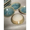 Four Sushi Plates, Rice Cups, Soy Dishes | Handmade, Ceramic | Turquoise Blue Glaze | Japanese | Dining, Sashmi, Dinner Set, Special Gift,