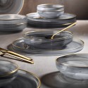 Handmade Organic Glass 18 Piece Dinner Set for 6 Persons