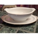 Retired Noritake Dawn Serving Bowl and Gravy Boat