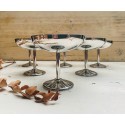 Set of 6 stainless steel ice cream cups