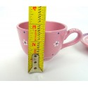 Gmundner Keramik Porcelain Austria 4 Pink Enamel Flowers 2 5/8" Cup & Saucer Set
Seller details