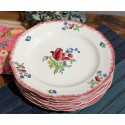 1950s~ French Vintage Handpainted Poreclain Dinner Plate ~ Made by GIEN in the Lorraine Red Rose pattern ~Earthware Ironstone ~ Terre de Fer
Seller details